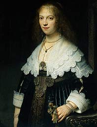 Potret van Maria Trip (1619 - 1683), Rembrandt Harmensz van Rijn, 1639, olieverf op doek, Rijksmuseum Amsterdam