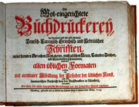 Het eerste Duitse drukkershandboek uit 1733